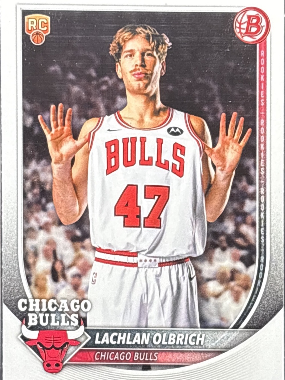 Topps Bowman Lachlan Olbrich Chicago Bulls Rookie Basketball Card